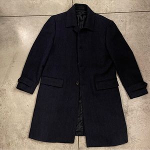 J. Crew Mens Navy Herringbone Ludlow Car Coat